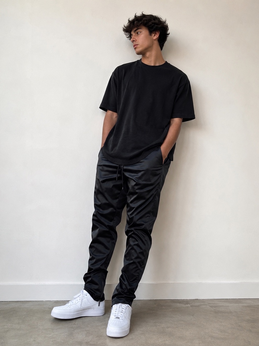Major Threads Jastillana Zip Trousers Satin Black Medium NWOT